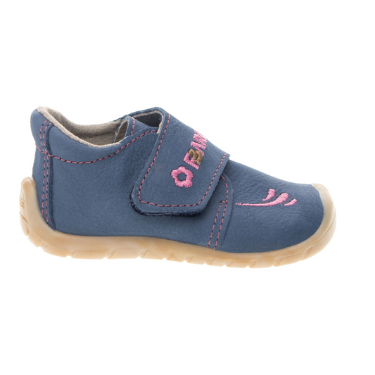 Blue leather shoes