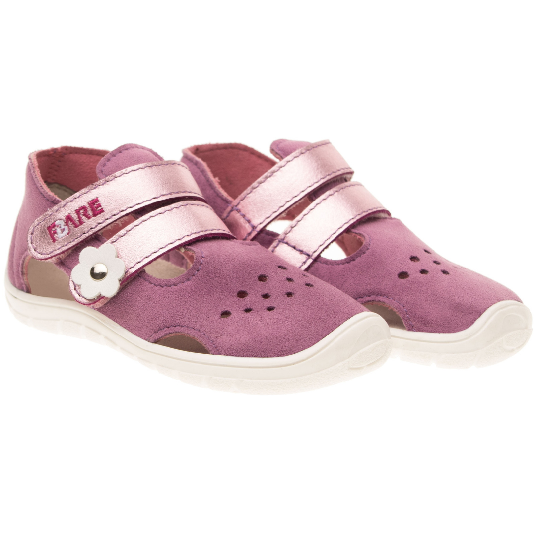 Sandaletti in tessuto rosa