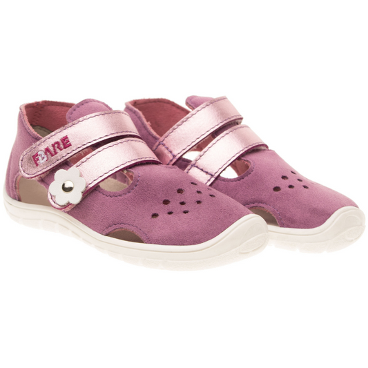 Pink fabric sandals