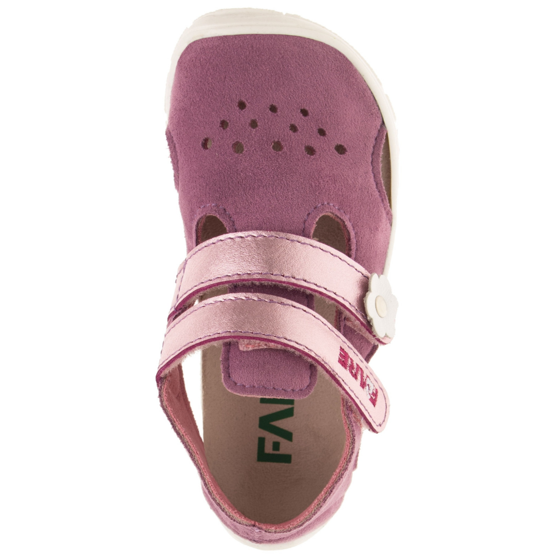 Sandaletti in tessuto rosa