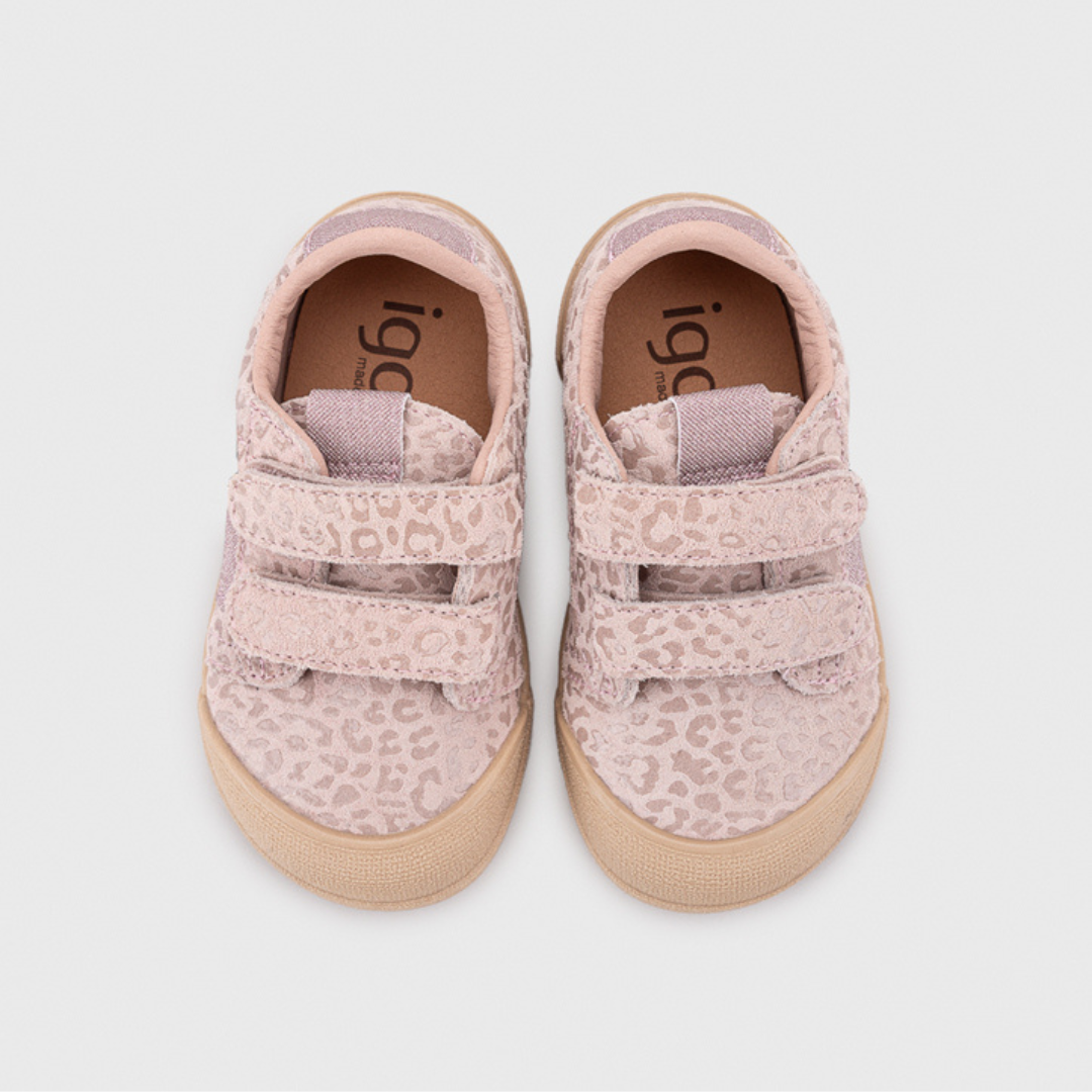 Tennis Leo Rosa in pelle MEDIUM