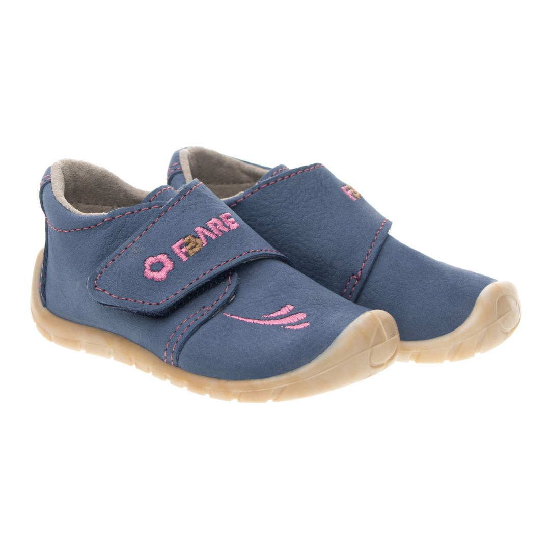 Scarpine in pelle blu