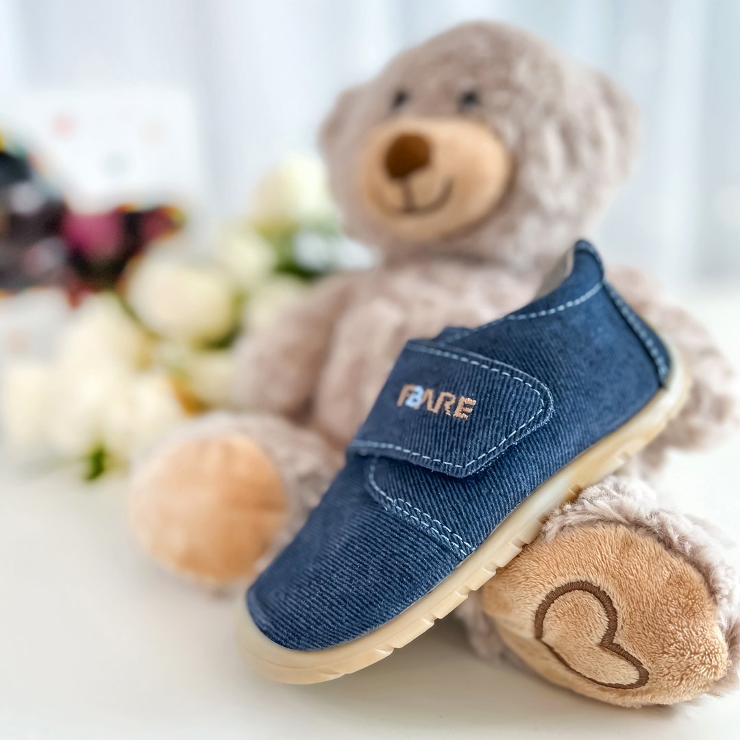 Scarpine in pelle denim