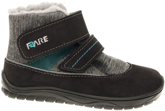 Black and Grey Padded Boots