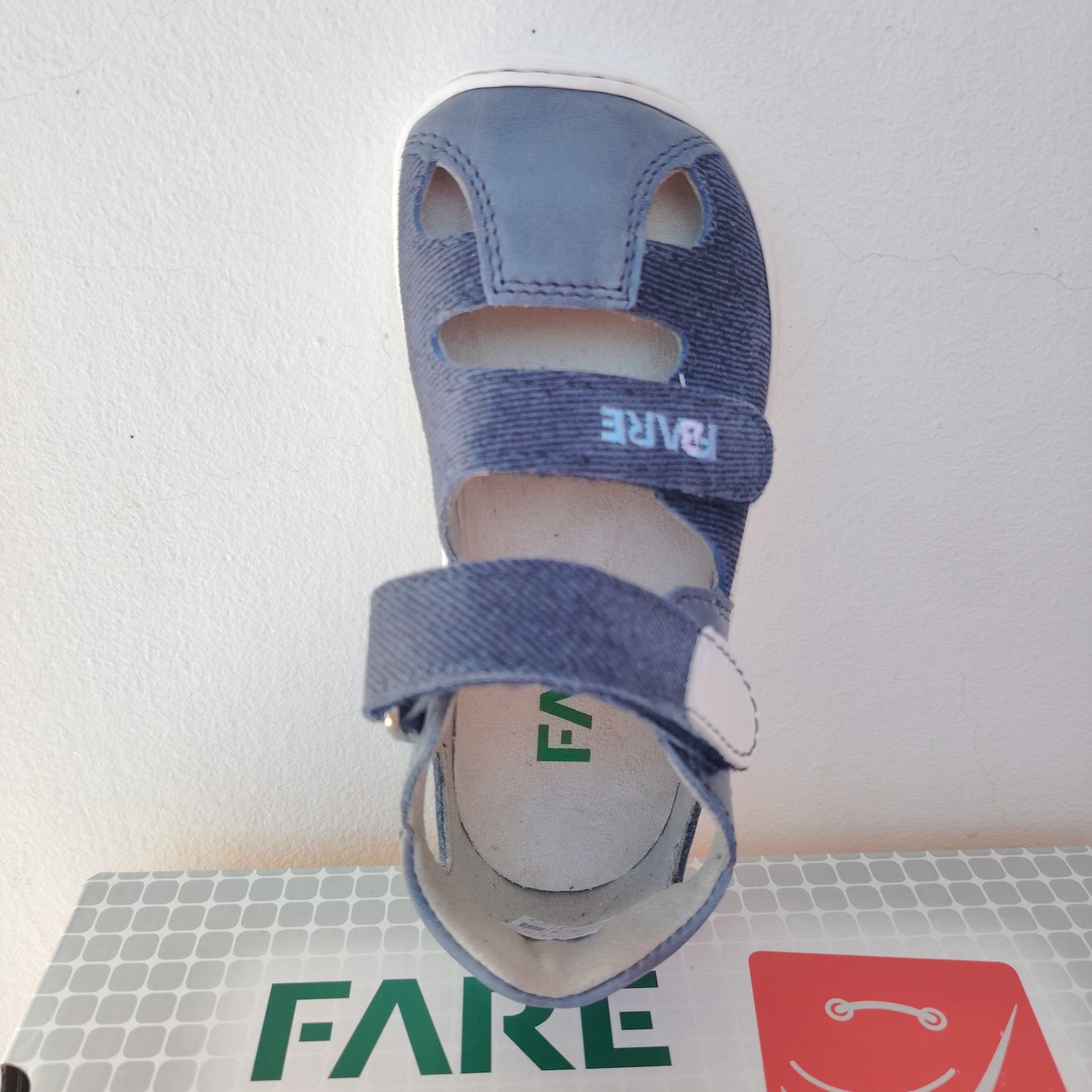 Sandaletti blu in pelle