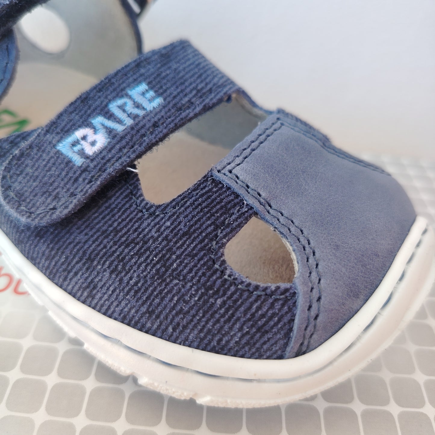 Sandaletti blu in pelle