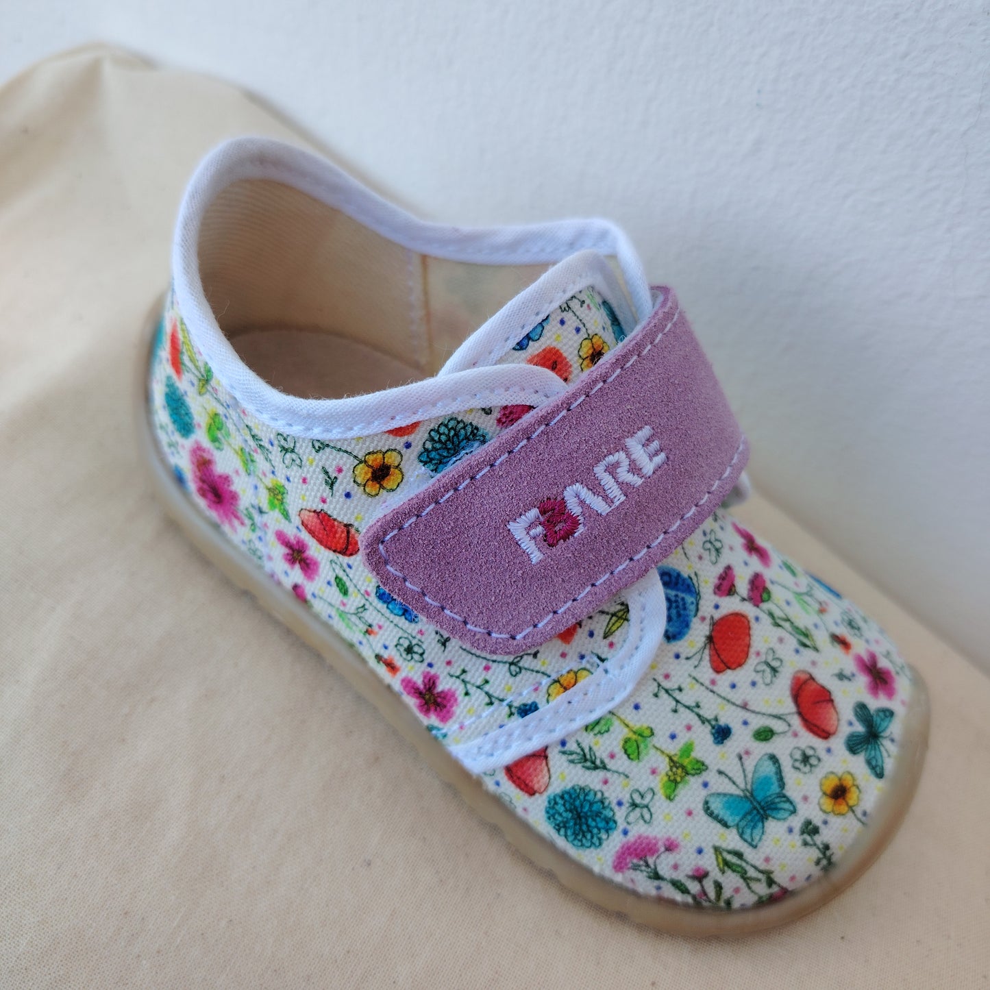 Scarpine tessuto a fiori