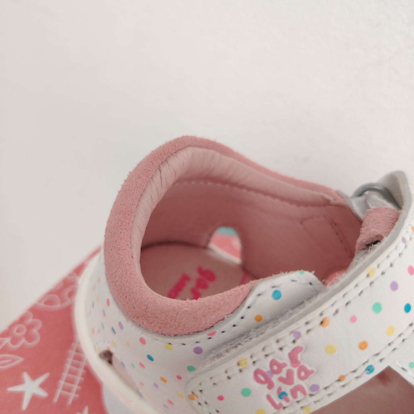 Sandaletto Bianco a pois in pelle