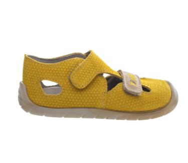 Sandaletti in pelle miele