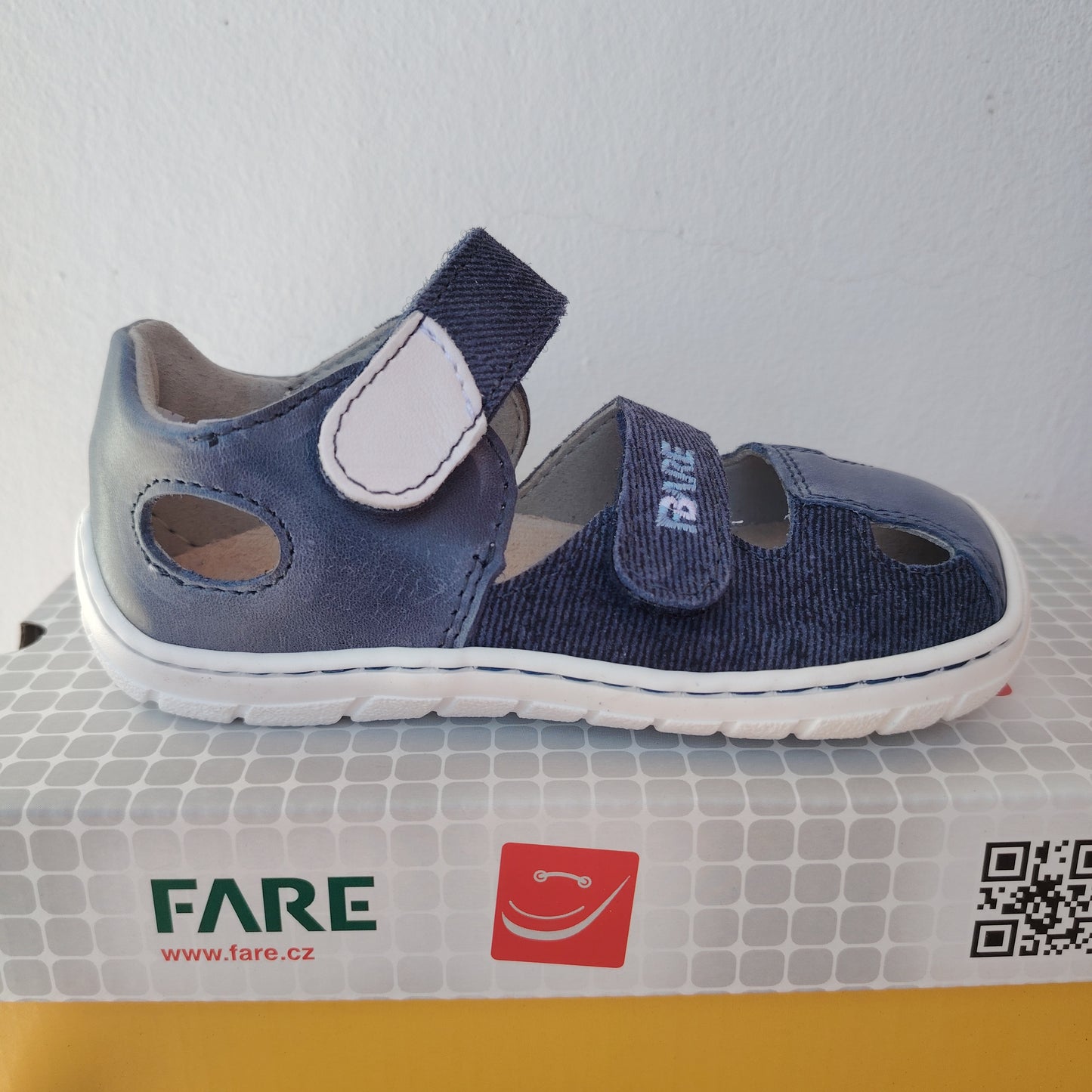 Sandaletti blu in pelle