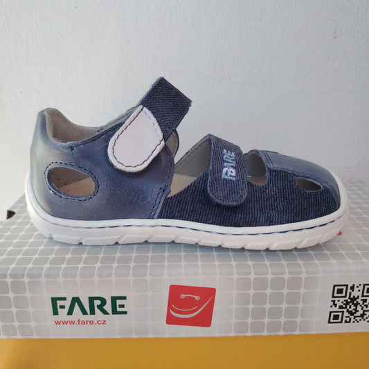 Sandaletti blu in pelle