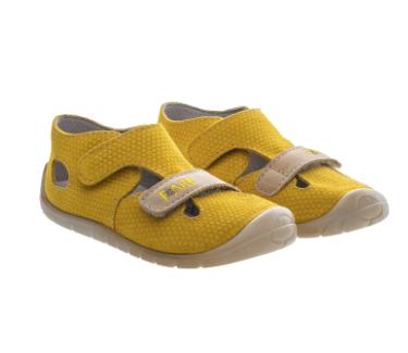 Sandaletti in pelle miele