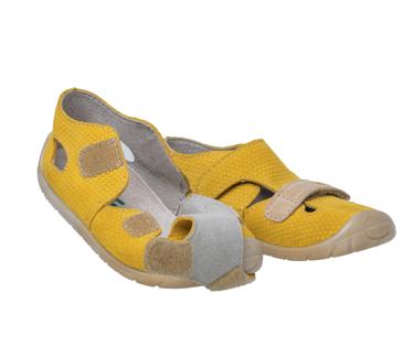 Sandaletti in pelle miele